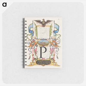 アートメモ帳-Guide for Constructing the Letter P from Mira Calligraphiae Monumenta
 - 書道のお手本 Memo.