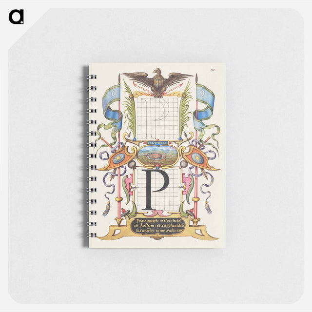 アートメモ帳-Guide for Constructing the Letter P from Mira Calligraphiae Monumenta
 - 書道のお手本 Memo.