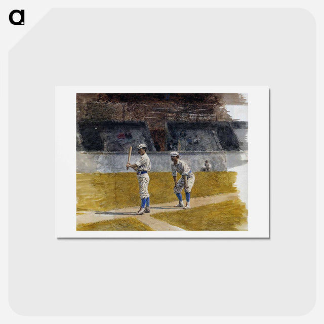 アートポストカード-Baseball Players Practicing - トーマス エイキンズ Postcard.