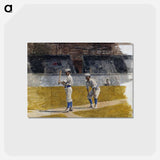 アートポストカード-Baseball Players Practicing - トーマス エイキンズ Postcard.
