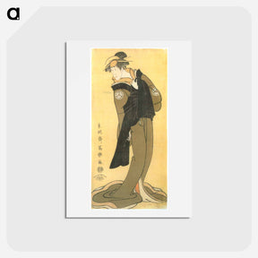 アートポストカード-Osagawa Tsuneyo II as Okinu, wife of Chōemon - 東洲斎 写楽 Postcard.