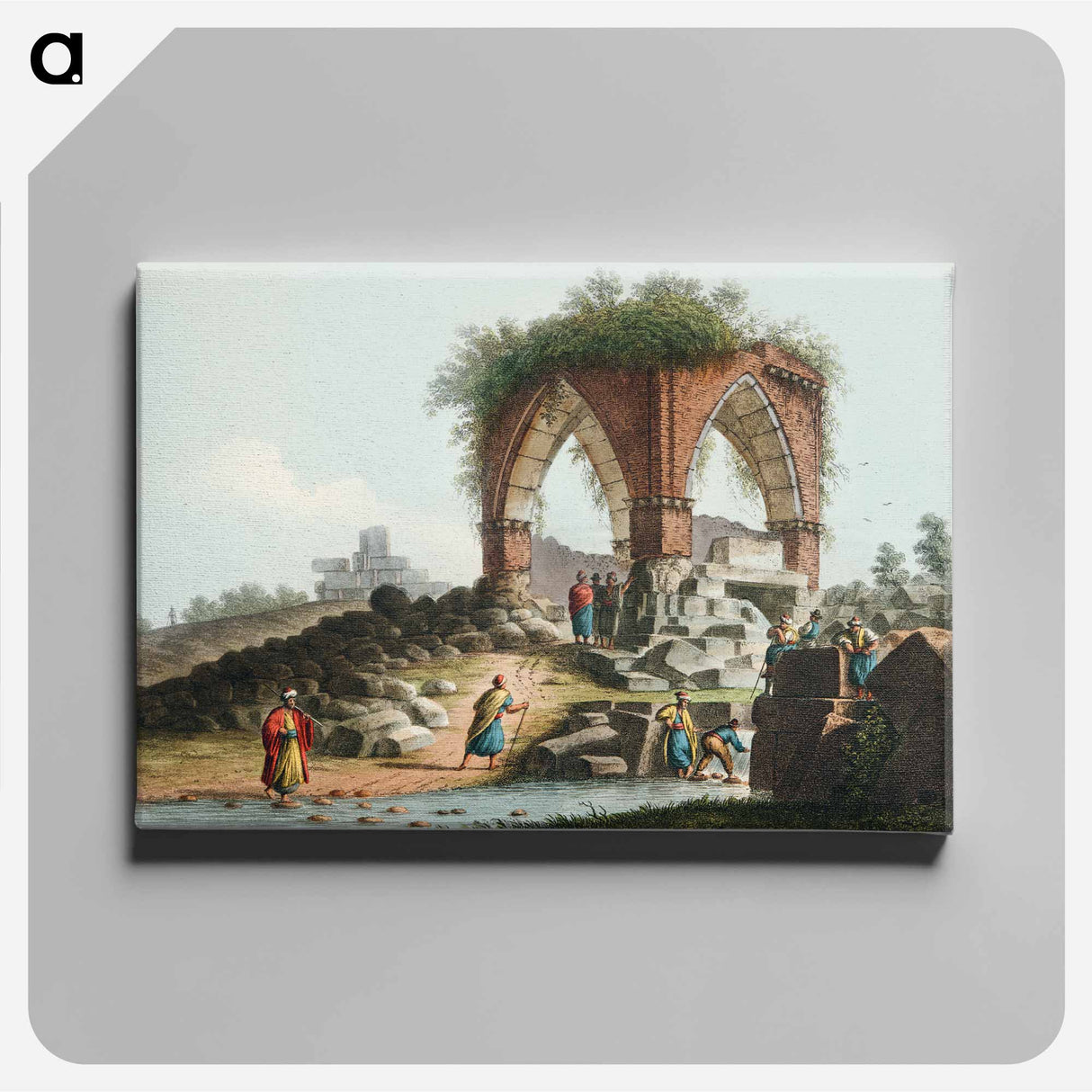 Fountain of Serpents - View of the Ottoman Empire Canvas.