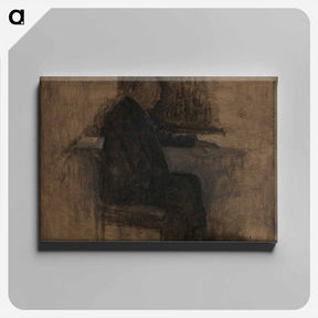 アートパネル-The architect Thorvald Bindesbøll - ヴィルヘルム ハンマースホイ Canvas.