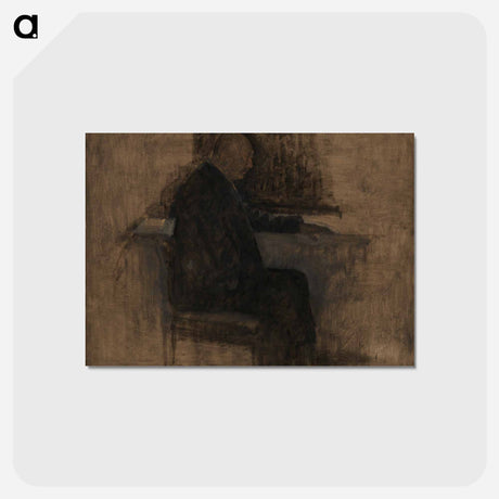 アートポストカード-The architect Thorvald Bindesbøll - ヴィルヘルム ハンマースホイ Postcard.