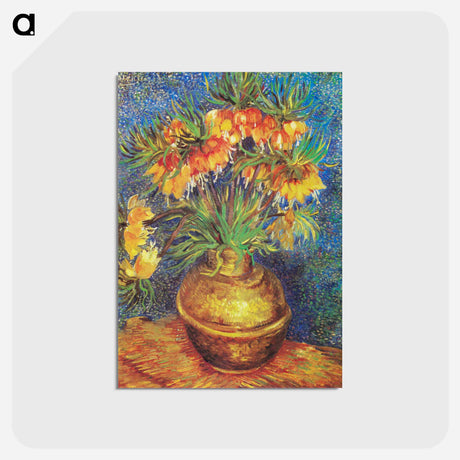 アートポストカード-Imperial Fritillaries in a Copper Vase - フィンセント ファン ゴッホ Postcard.