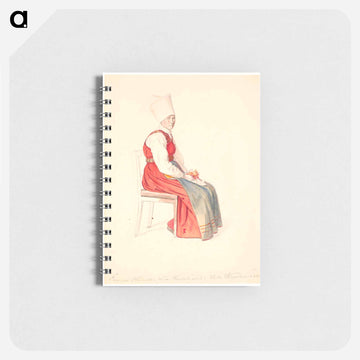 Seated Swedish peasant woman with high headdress - ヴィルヘルム マーストランド Memo.