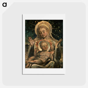 アートポストカード-Virgin and Child - ウィリアム ブレイク Postcard.