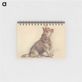 アートメモ帳-A Terrier Sitting, Looking Up to Right - ウィリアム ヘンリー ハント Memo.