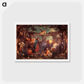 アートポストカード-The Pool of Bethesda - ウィリアム ホガース Postcard.