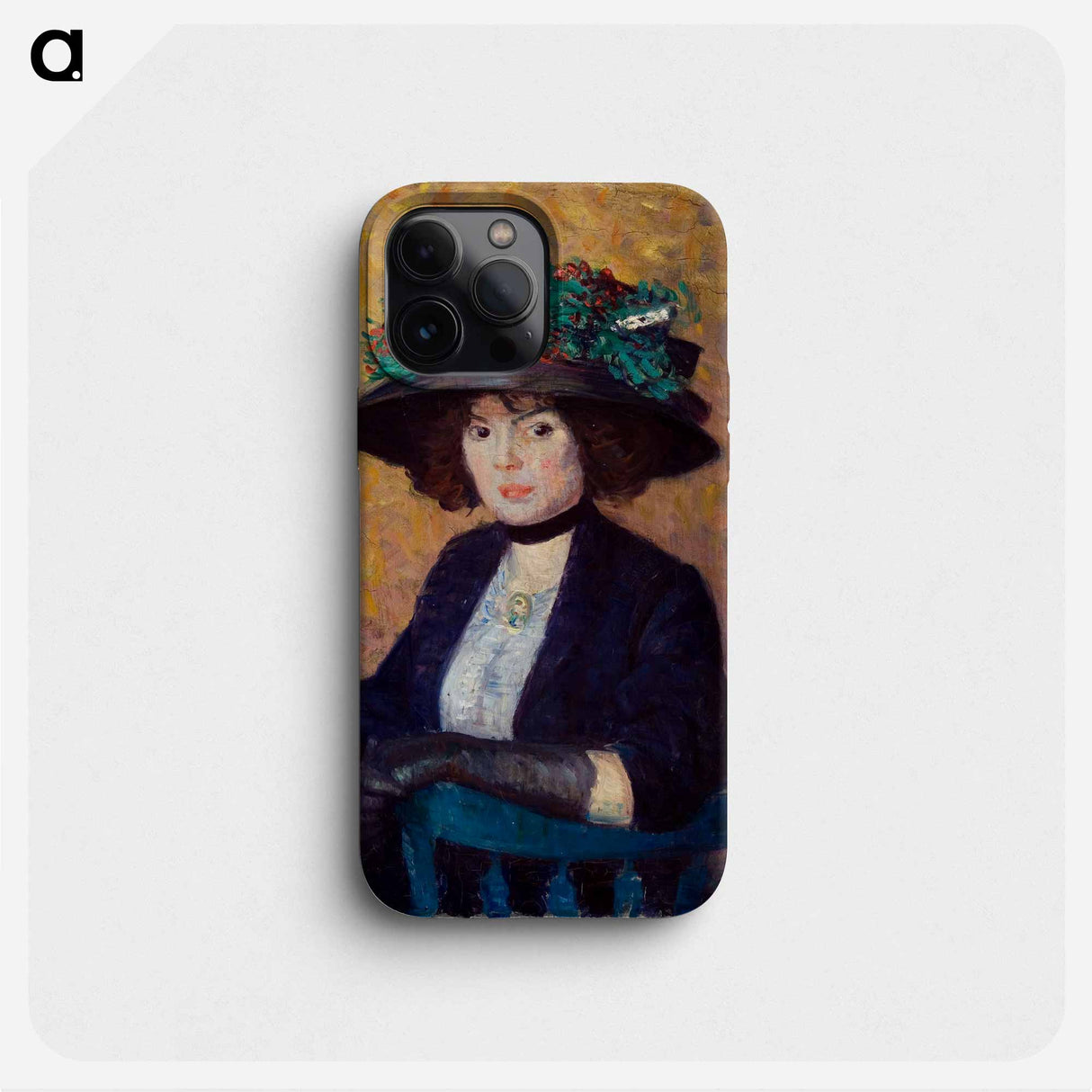 Woman with Green Hat - William James Glackens Phone Case.