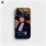 Woman with Green Hat - William James Glackens Phone Case.