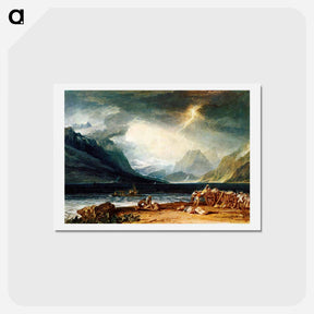 アートポストカード-The Lake of Thun, Switzerland - ウィリアム ターナー Postcard.