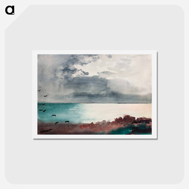 アートポストカード-Breaking Storm, Coast of Maine - ウィンスロー ホーマー Postcard.
