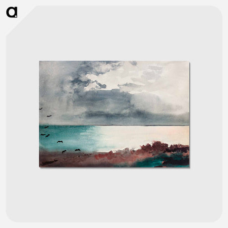 アートポストカード-Breaking Storm, Coast of Maine - ウィンスロー ホーマー Postcard.