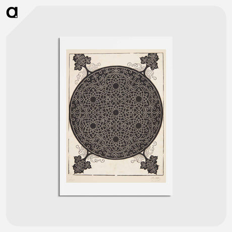 アートポストカード-Knob with seven hexagonal stars - アルブレヒト デューラー Postcard.