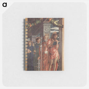 アートメモ帳-Altarpiece of San Zeno in Verona, right panel of St. Benedict, St. Lawrence, St. Gregory and St. John the Baptist - アンドレア マンテーニャ Memo.
