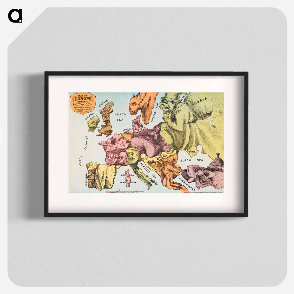 War Map of Europe - アンティーク地図 Poster.