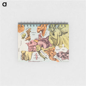 アートメモ帳-War Map of Europe - アンティーク地図 Memo.
