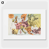 War Map of Europe - アンティーク地図 Poster.