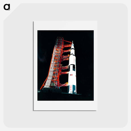 アートポストカード-Apollo 13 - アポロ月面着陸 Postcard.