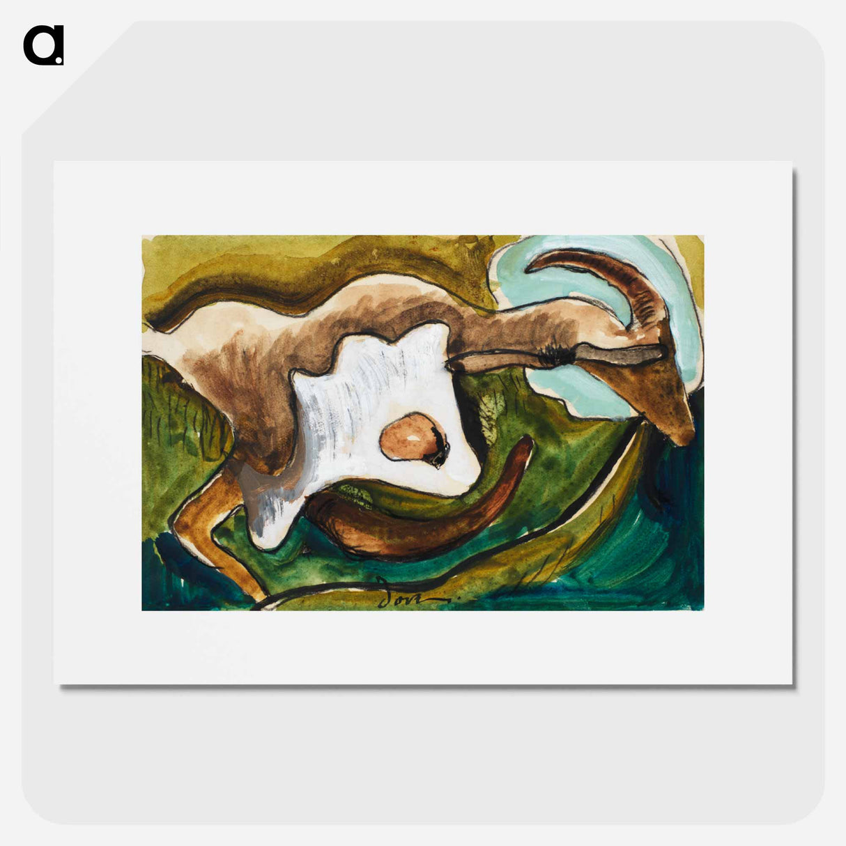 Study for Goat - アーサー ダヴ Poster.