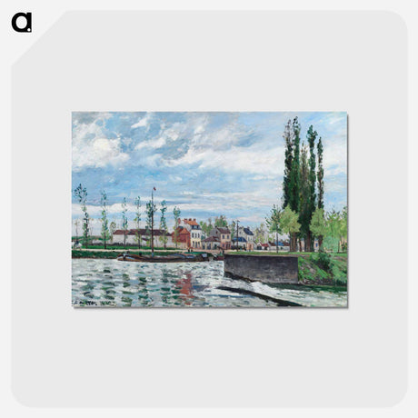 アートポストカード-The Lock at Pontoise - カミーユ ピサロ Postcard.