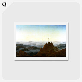 アートポストカード-Morning in the Sudeten Mountains - カスパー ダーヴィト フリードリヒ Postcard.