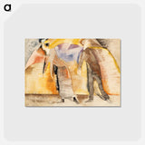 アートポストカード-In Vaudeville: Woman and Man on Stage - チャールズ デムス Postcard.