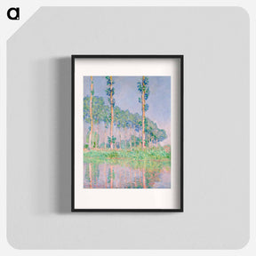 アートポスター-Poplars, Pink Effect - クロード モネ Poster.