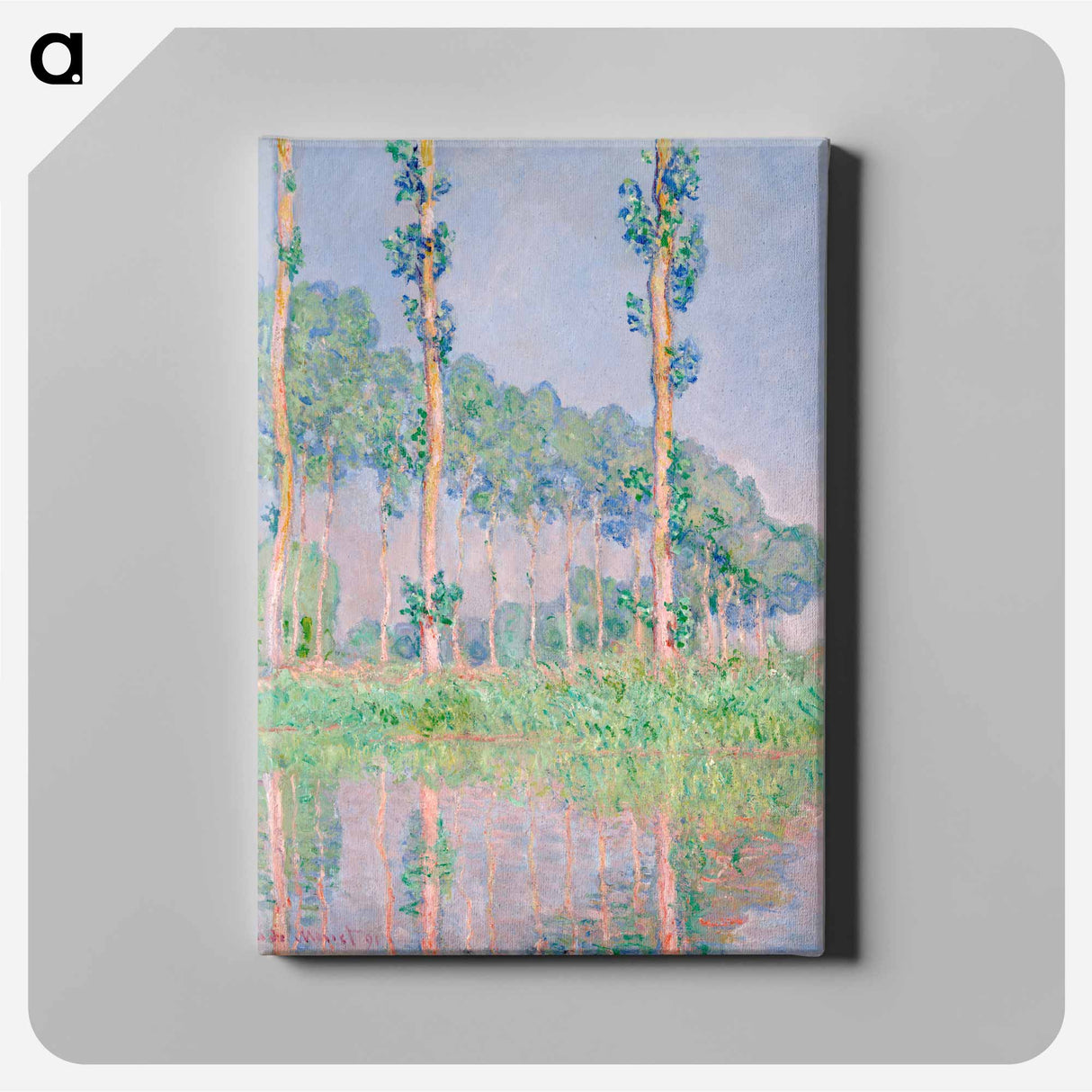 Poplars, Pink Effect - クロード モネ Canvas.