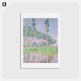 Poplars, Pink Effect - クロード モネ Postcard.