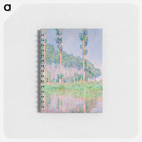 アートメモ帳-Poplars, Pink Effect - クロード モネ Memo.