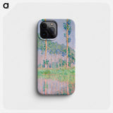 Poplars, Pink Effect - クロード モネ Phone Case.