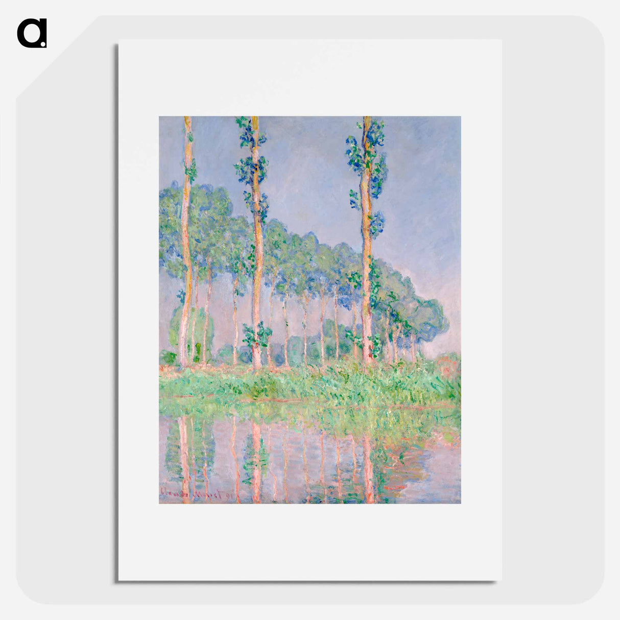 Poplars, Pink Effect - クロード モネ Poster.