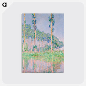 アートポストカード-Poplars, Pink Effect - クロード モネ Postcard.