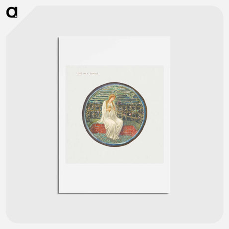 アートポストカード-Love in a Tangle from The Flower Book - エドワード バーン ジョーンズ Postcard.