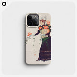 Woman picking up flowers - Edward Penfield Phone Case.