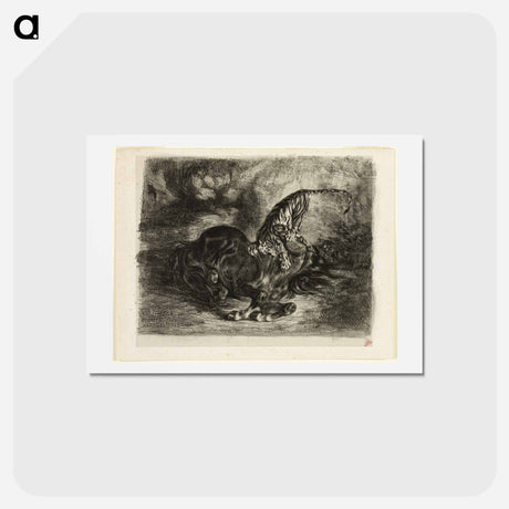 アートポストカード-イエロー - ウジェーヌ ドラクロワ Postcard.