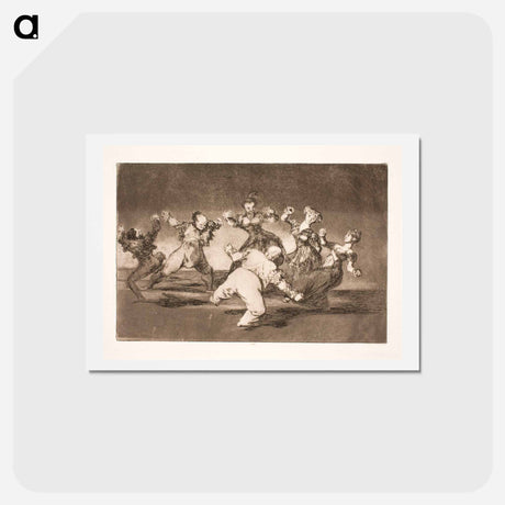 アートポストカード-If Marion wants to dance, she has to face the consequences herself - フランシスコ デ ゴヤ Postcard.