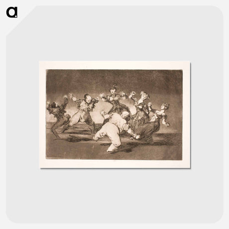 アートポストカード-If Marion wants to dance, she has to face the consequences herself - フランシスコ デ ゴヤ Postcard.