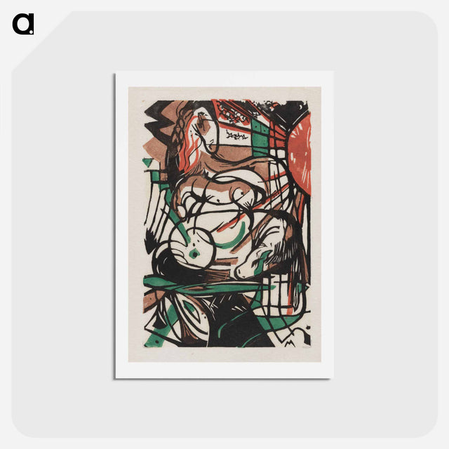 アートポストカード-Original public domain image from Los Angeles County Museum of Art - フランツ マルク Postcard.