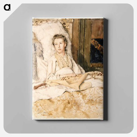 アートパネル-Maud Sewing - フレデリック チャイルド ハッサム Canvas.