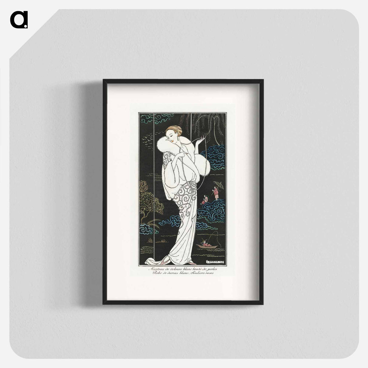 Costumes Parisiens, No.112: Manteau de velours - ジョージ バービエ Poster.