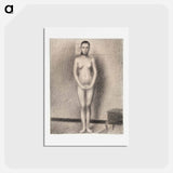 アートポストカード-Study for Poseuses - ジョルジュ スーラ Postcard.