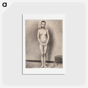 アートポストカード-Study for Poseuses - ジョルジュ スーラ Postcard.