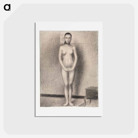 アートポストカード-Study for Poseuses - ジョルジュ スーラ Postcard.
