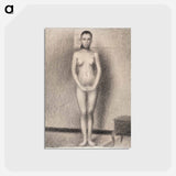 アートポストカード-Study for Poseuses - ジョルジュ スーラ Postcard.