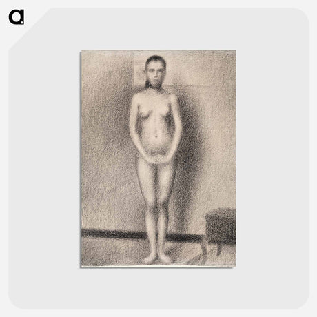 アートポストカード-Study for Poseuses - ジョルジュ スーラ Postcard.
