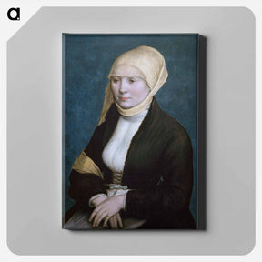 アートパネル-Portrait of a woman from southern Germany . - ハンス ホルバイン Canvas.