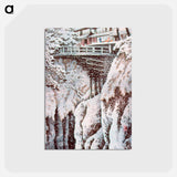 アートポストカード-Kōshū Monkey Bridge - 高橋 宏明 Postcard.
